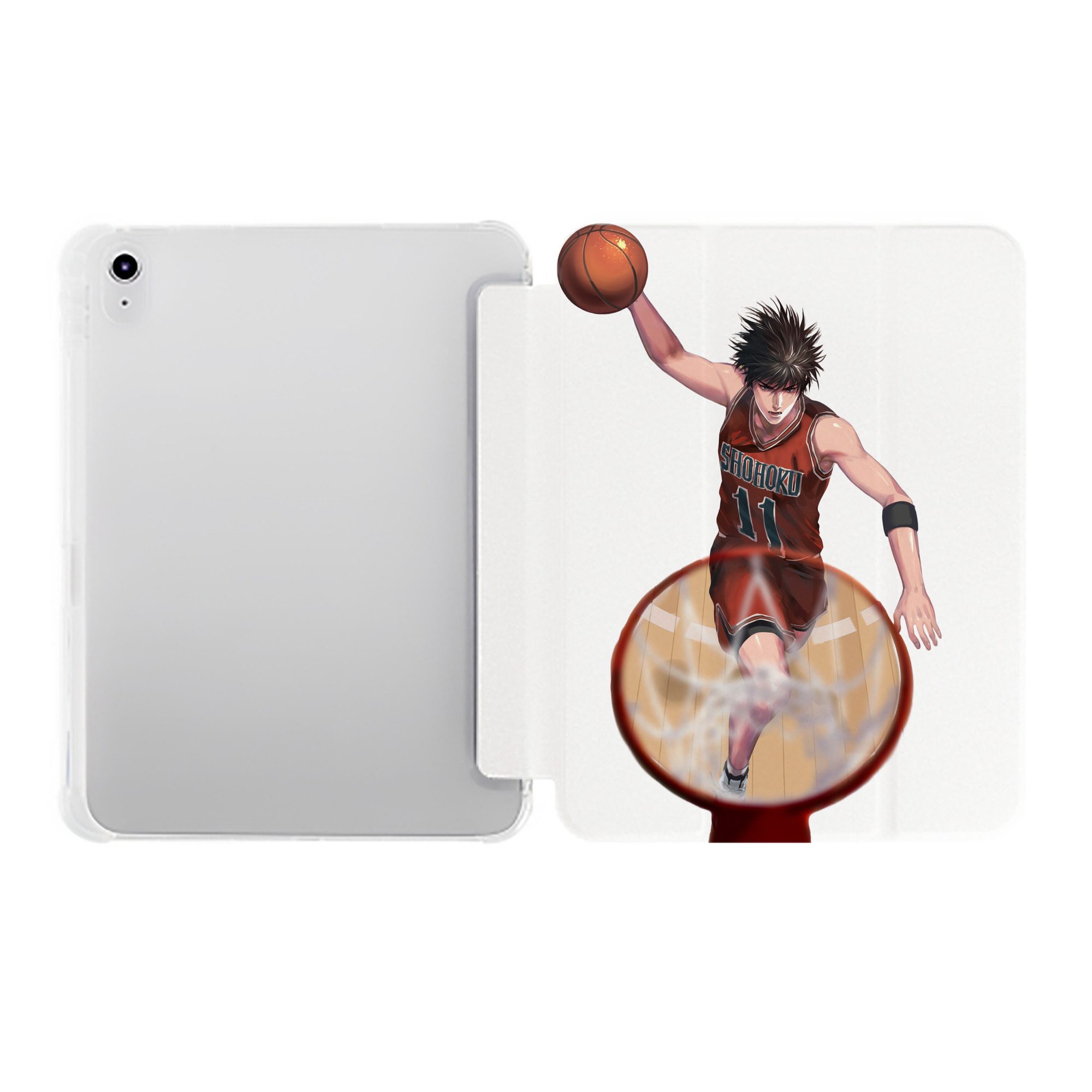（画像用） SLAM DUNK／スラムダンク IPad ケース ペン収納付き 三つ折りスタンド PUレザー×シリコン 対応機種9.5/10.5/10.9インチ